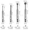 SKUB47102 Juego de 4 piezas 3-13 mm calibre de cabeza esférica calibre medidor de agujeros pequeños ajustable Calibre telescópico