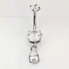 Colgante Redondo de Titanio F136 con Zircón Forma de Gota Piercing de Ombligo Piedra de Zircón Joyería para Piercing de Aleación de Titanio G23 Anillo de Ombligo Piercing de Ombligo