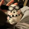 Celebrante Cibernético Piloto Rubor Gafas de Natación Perro Pacha Muñeco de Peluche Llavero Corazón de Niña Colgante para Bolso Regalo