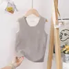 Chaleco Térmico Infantil con Forro Polar, Ropa Interior Sin Costuras para Otoño e Invierno, Parche Protector para el Vientre, Chaleco Ropa Interior de Capa Base para Niños y Niñas