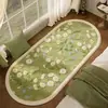 Alfombra Estilo Campestre Francés Cachemira Sintética Lujo Ligero Baño Sala de Estar Entrada Alfombra Engrosada Cachemira Sintética Resistente a Manchas Antideslizante