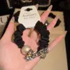 Nova Coleção Coreana de Scrunchies Plissados de Renda com um Toque de Luxo, Acessório de Prendedor de Cabelo Simples e Moderno com um Toque de Elegância