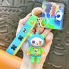 Chaveiro de urso galvanizado criativo novo pingente pequeno fofo para mochila escolar chaveiro de carro máquina de pegar brindes pequenos suprimento