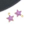 1 Pingente Estrela de Cinco Pontas Esmaltado Colorido com Gotejamento de Óleo em Aço Inoxidável, Galvanoplastia a Vácuo, Lado Duplo, Acessórios para Joias DIY
