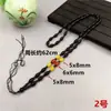 Cordón de Jade Cordón Hecho a Mano Collar de Perlas de Arroz Perla de Obsidiana Perlas de Jade Esmeralda Colgante de Cadena de Lana