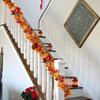 Corona de Arce de Otoño Ratán Colgante Hojas de Otoño Artificiales Decoración de Acción de Gracias Boda Familiar Chimenea Decoración de Fiesta