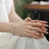 Versión coreana de pulsera de plata lisa redonda simple, pulsera de red roja de personalidad, pulsera femenina Joker de nicho, una generación de cabello