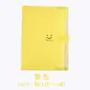 Carpeta de acordeón A4 de colores pastel con cinco compartimentos y cara sonriente, con botones para guardar exámenes, bolsa de documentos de PP