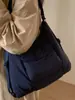 Bolso de Hombro de Tela Grande de Capacidad Simple, Estilo Japonés, Literario y Artístico, para Mujer, Bolso de Mano Casual con Múltiples Bolsillos, Bolso de Mamá, Bolso Tote