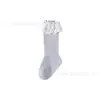 Calcetines para Bebé Otoño Nuevos Calcetines de Encaje de Princesa Color Puro Calcetines para Niña Hasta la Pantorrilla Sin Costuras Algodón Peinado Calcetines para Niños