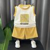 Nuevo traje de chaleco de verano para niños, ropa delgada sin mangas para niños, caricatura infantil, versión holgada, ropa infantil al por mayor