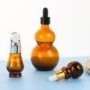 Atacado de fábrica 10ml frasco de óleo marrom cabaça única 50ml frasco de óleo cabaça dupla frasco de vidro para dividir cosméticos