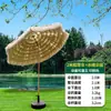 Sombrilla de imitación de paja, sombrilla para exteriores, parasol, accesorio de fotografía de jardín, decoración de jardín de balcón, asta recta, accesorio de fotografía