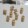 Collar de cobre hecho a mano con microincrustaciones de circonitas en oro de 14 quilates, pulsera de cuentas, joyería, accesorios de cuentas de rueda, venta al por mayor