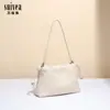 Design de Nicho Nova Bolsa Plissada com Cordão Tecido Moda Simples Feita à Mão Nuvem Bolsa de Ombro/Axila
