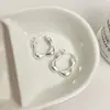 Pendientes Minimalistas de Aro Cuadrado para Mujer, Estilo Fresco, Exquisito Acabado Mate, Brazaletes Versátiles para Oreja, Pendientes de Aro, Accesorios Estilo Ins