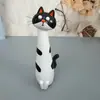 Popular Jarrón de Gato Peculiar en Sitios Web Independientes, Divertida Figura de Gato, Escultura Única de Gato Negro, Mini Decoración de Resina para Escritorio