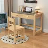 Escrivaninha de madeira maciça para apartamentos pequenos, com gavetas de armazenamento, adequada para quarto e escritório, mesa de computador para estudantes, penteadeira para meninas