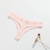 Algodón Puro Europeo y Americano Sexy Tanga para Mujer Cintura Media-baja Ropa Interior Cómoda y Transpirable en forma de T Bragas Simples en forma de T para Mujer
