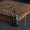 Pendente Torre de Obsidiana Negra Natural Cavalo Dragão Feng Shui para Homens e Mulheres, Presente de Boa Sorte e Sucesso Atacado