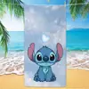 Toalha de Banho Absorbente Secagem Rápida Desenho Animado Fofo Infantil Transfronteiriça Lilo & Stitch Anjinho Stitch Toalha de Praia