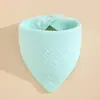 Babero Triangular de Color Sólido de Cuatro Capas Transfronterizo Toalla para Saliva Babero de Alimentación para Bebé Recién Nacido Toalla para Escupir Bebé Venta al por Mayor en Amazon
