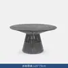 Mesas e Cadeiras de Pátio de Villa, Cadeiras de Rattan para Terraço de Jardim de Lazer, Mesa Redonda de Ardósia para Restaurante Externo, Mesas e Cadeiras de Rattan para Hotel e Pousada