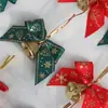 Fita de Laço de Natal Europeia e Americana DIY Flores de Fita de Tecido Artesanais Tiras de Seda Amarradas à Mão Fita Impressa com Hot Stamping