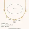 Cadena de Colección Transfronteriza Europea y Americana Cadena de Clip Geométrica Cadena de Cuentas Collar de Flores Acero Inoxidable Chapado en Oro de 18K Colgante de Lujo Ligero Francés