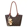 Bolso de Moda Tendencia para Mujer con Patrón de Monograma, Bolso Cruzado Versátil, Bolso Tote de Gran Capacidad, Bolso para el Trabajo, Bolso Casual de Hombro, Transfronterizo