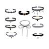 Transfronterizo Europa y Estados Unidos juego de combinación de collar gargantilla de 10 piezas cadena para el cuello collar de encaje cadena para la clavícula comercio exterior Venta al por mayor