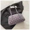 Bolso Único con Textura Bolso Tipo Bowling 2026 Otoño Nuevo Simple Lunares Bolso de Hombro para el Día a Día