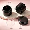 Novos potes de creme de PP para atacado, materiais de embalagem cosmética e para cuidados com a pele de múltiplas especificações, frascos de creme angulados de camada dupla em preto e branco