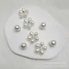 Novo Estilo Sapatos Manuais com Furo para Pérola Sapatos Mary Jane Fivela de Flor para Sapato Acessórios DIY Flor de Pérola Decoração de Alto Padrão