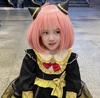 Peruca de casa de jogo espião cos peruca SPYFAMILY Anya Fujie peruca de cabelo curto rosa de seda de alta temperatura