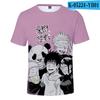 Nueva camiseta casual 3D de manga corta de cómic japonés transfronterizo para adultos, niños, hombres y mujeres