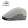 Novos Chapéus Forrados com Lã para Outono e Inverno, Boinas Masculinas, Chapéus da Moda Britânica, Bonés com Aba Retrô, Chapéus de Lã Femininos