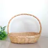 Cesta de Frutas Rattan Cesta de Flores para Presentear Cesta de Frutas Cesta de Mão para Frutas Cesta de Presente Embalagem Cesta de Bambu Trançado Cesta de Ovos