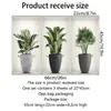Pegatinas de Pared Triptico Personalizadas Creativas Planta Verde en Maceta Pintura Decorativa 3D Sala de Estar Dormitorio Fondo Pegatinas Decorativas de Pared