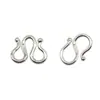 Plata de Ley S925 Hebilla en Forma de W Forma de S Hebilla de Collar Hebilla de Conexión Hebilla de Pulsera Accesorios de Anillo de Gancho de Cuerda DIY