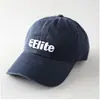 Boné de Baseball Color Sólida para Casal, Bordado de Letra Tridimensional, Aba Macia Estilo Coreano, Chapéu Casual Simples e Versátil para Proteger do Sol