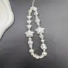 Cordón de Perla Estrella Blanca Cadena para Teléfono Móvil Cadena Cadena Colgante de Perlas ins Colgante Corto Cámara ccd