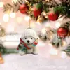 Colgante Plano Acrílico de Oso Polar Nuevo Lindo Transfronterizo con Bufanda Divertida Decoraciones Navideñas de Oso Polar