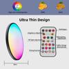 Lámparas transfronterizas RGB, lámpara de techo LED a todo color, moderna, simple, redonda, para dormitorio, sala de estar, mezcla de colores, atenuación, lámparas Zhongshan
