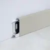 Rodapé de Liga de Alumínio com Design de Encaixe, 6cm/8cm, Borda Reta, Estilo Minimalista Moderno para Uso Doméstico