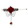 Diablo Diseño de Nicho Encaje Rosa Pulsera de Dedos Vintage Gótico Lolita Flor Pulsera