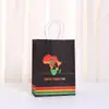 Bolsa de Mano Festival de Junio Transfronterizo Moderna Fresca Casual Bolsa de Empaque Souvenir Fiesta Navideña Bolsa de Regalo de Papel Kraft Mayoreo