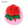 Uma variedade de 3D flor açúcar bolo molde rosa chocolate molde sabão artesanal rosa flor ferramentas de cozimento