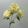Flores Artificiales para Boda, 3 Flores Grandes de Dalia, Orquídeas Moradas, Crisantemos, Decoración de Arreglo Floral para Pasillo de Salón de Bodas de Hotel, Ramo