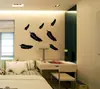 Venta al por mayor de fábrica AliExpress 3D acrílico moda estéreo decoración del hogar pegatinas de pared espejo pluma